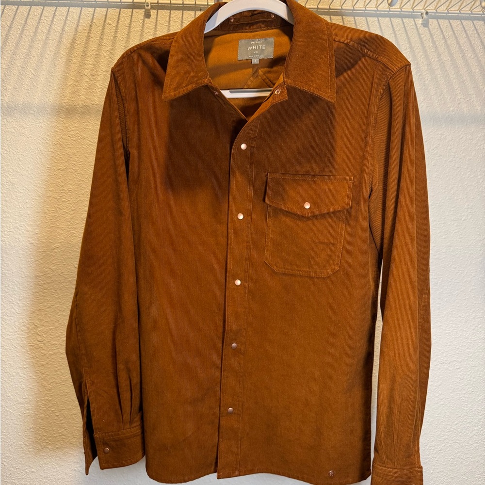 Private White Corduroy Overshirt